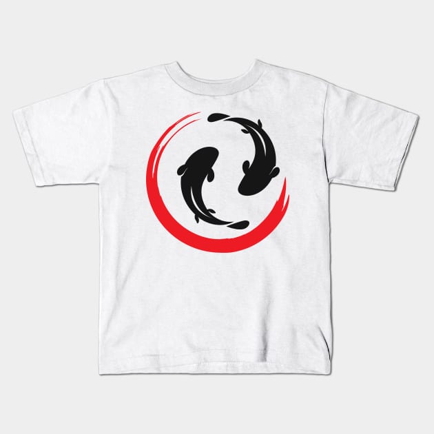 Koi fish Kids T-Shirt by Ageman